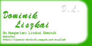 dominik liszkai business card